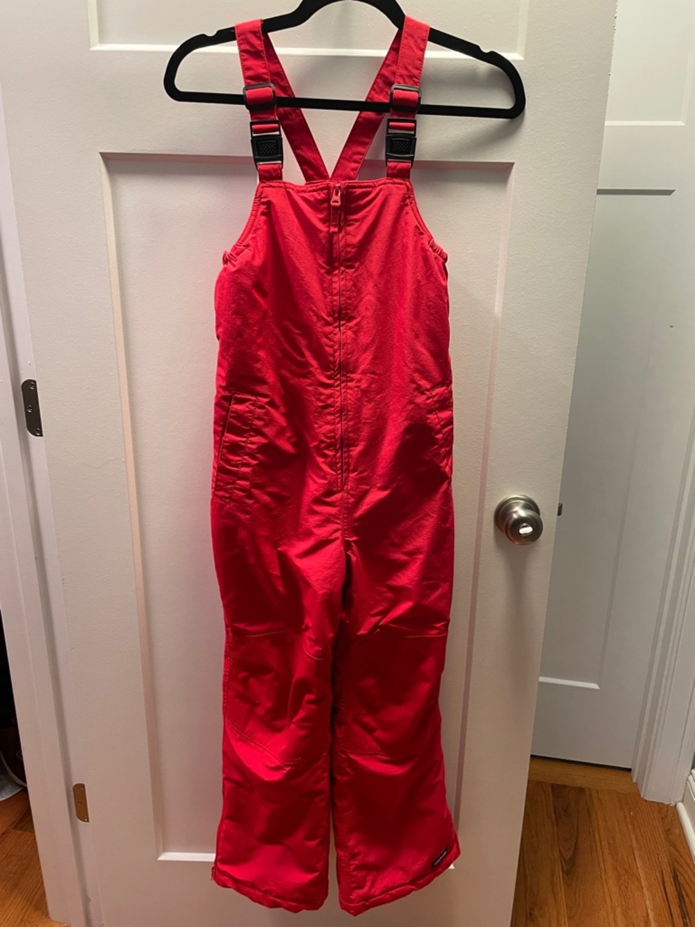 KIDS Lands' End Red Kids Snow Bib Overalls. UNISEX Size 10.
